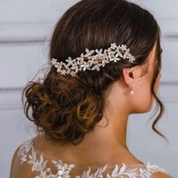 NEW Crystal & Rhinestone Silver Bridal Hair Comb - Picture 7 of 8